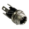 Conector Jack Invertido Metálico 2.1mm C/Tuerca P/Chasis