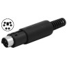 PLUG MINI DIN 6 PINES DE PLASTICO CON ESPIRAL
