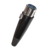 CONECTOR JACK TIPO CANNON METALICO 3 PUNTAS