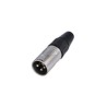 Conector Rean Xlr De 3 Pines Macho, Niquel Rc3m
