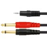 EXTENSION 2 PLUG 6.3 MM MONOAURAL A UN PLUG 3.5 MM ESTEREO