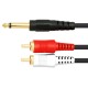 EXTENSION PLUG 6.3 MONOAURAL A 2 PLUG RCA