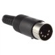 CONECTOR PLUG DIN 5 PINES DE PLASTICO CON ESPIRAL
