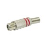 CONECTOR JACK RCA DE METAL CON RESORTE