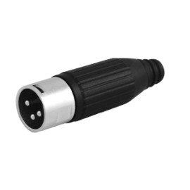 PLUG TIPO CANNON NEGRO DE 3 PUNTAS