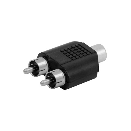 ADAPTADOR DOS PLUG RCA A JACK RCA