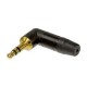 CONECTOR L MINI PLUG 3.5 MM STEREO DE AUDIFONOS 90?? MARCA NEUTRIK